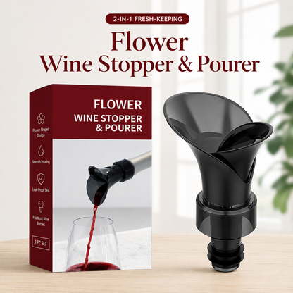 🍷2-in-1 Wine Pourer & Stopper – No-Drip Pour & Easy Seal