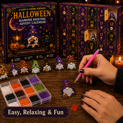 🎃✨ 31 Days of Gnome Surprises Halloween Diamond Painting Advent Calendar!!!