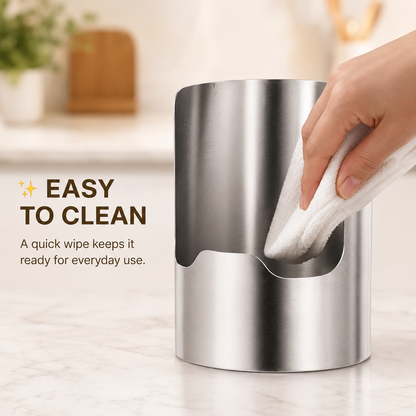 ✨ Stainless Steel Kitchen Utensil Holder – 🍳Open-Front Countertop Organizer for Spoons, Spatulas & Everyday Tools