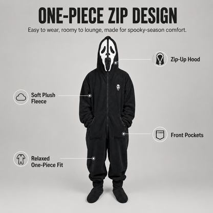 Horror Halloween Hooded Jumpsuit