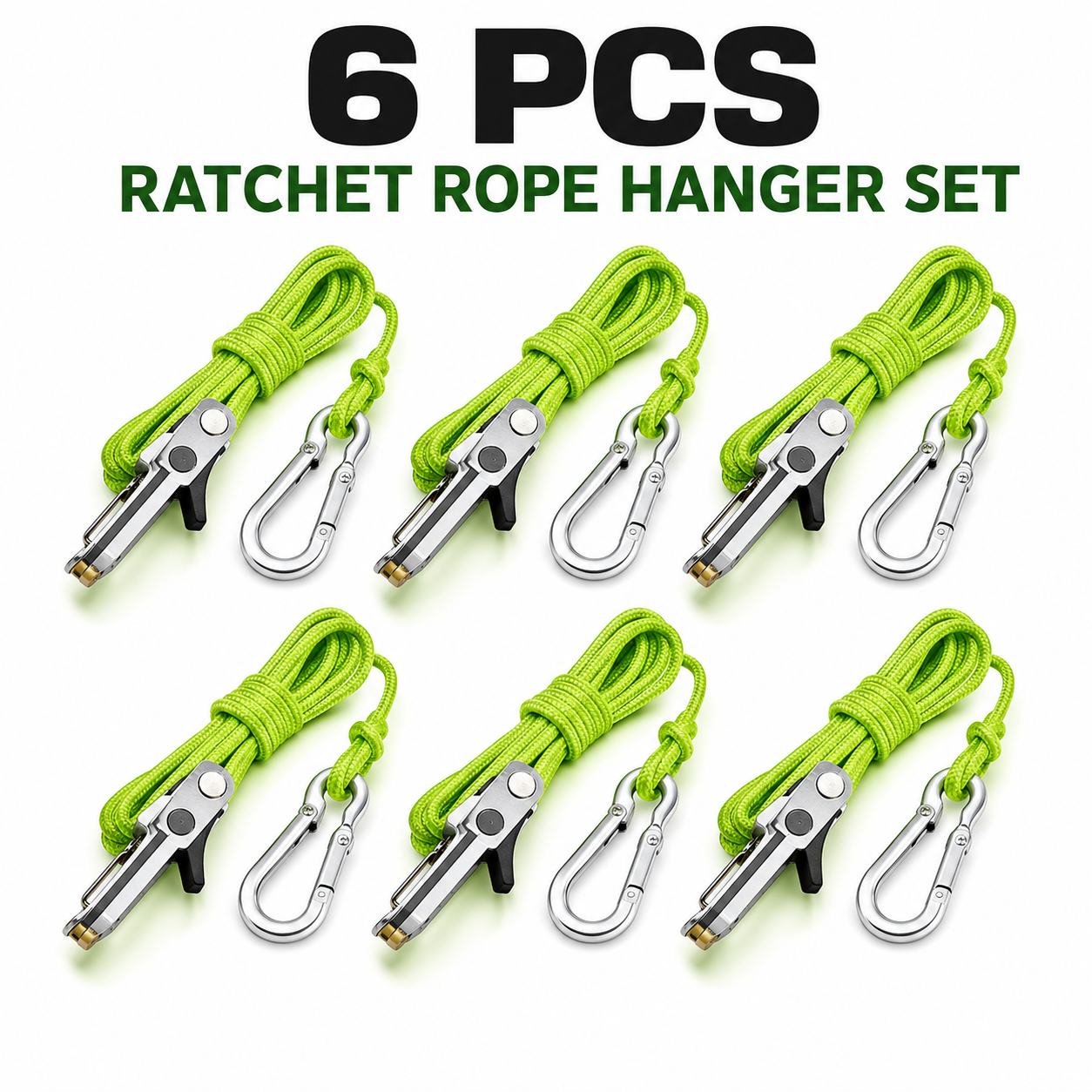 🌿 Heavy-Duty Adjustable Ratchet Rope Hangers – 35LB Secure Tie-Downs for Camping, Boating & Truck Gear 🔒