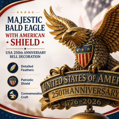 🔔American Eagle 250th Anniversary Doorbell 🇺🇸 ★Handmade, Dimensions: 8''×9''×12''★