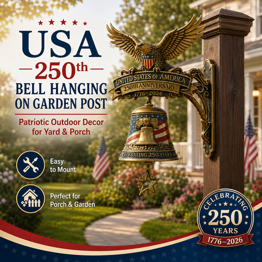 🔔American Eagle 250th Anniversary Doorbell 🇺🇸 ★Handmade, Dimensions: 8''×9''×12''★