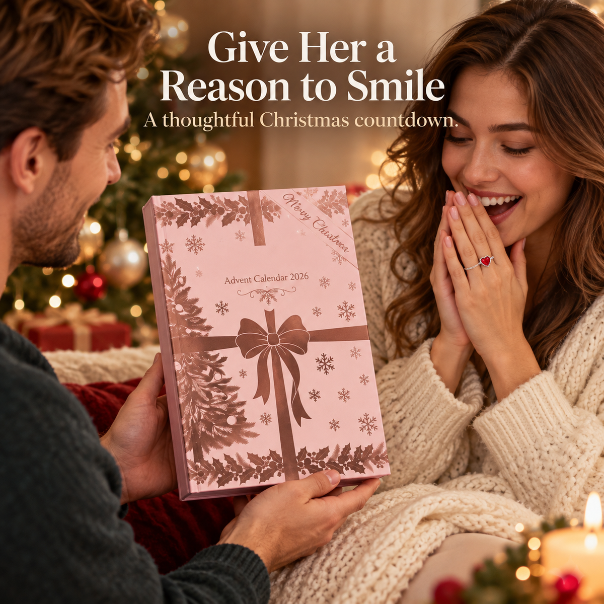 🎀 50% OFF Pink Jewelry Advent Calendar – 25 Days of Christmas Surprises for Her 💕