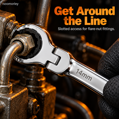 🔧 Flex-Head Ratcheting Flare Nut Wrench Kit
