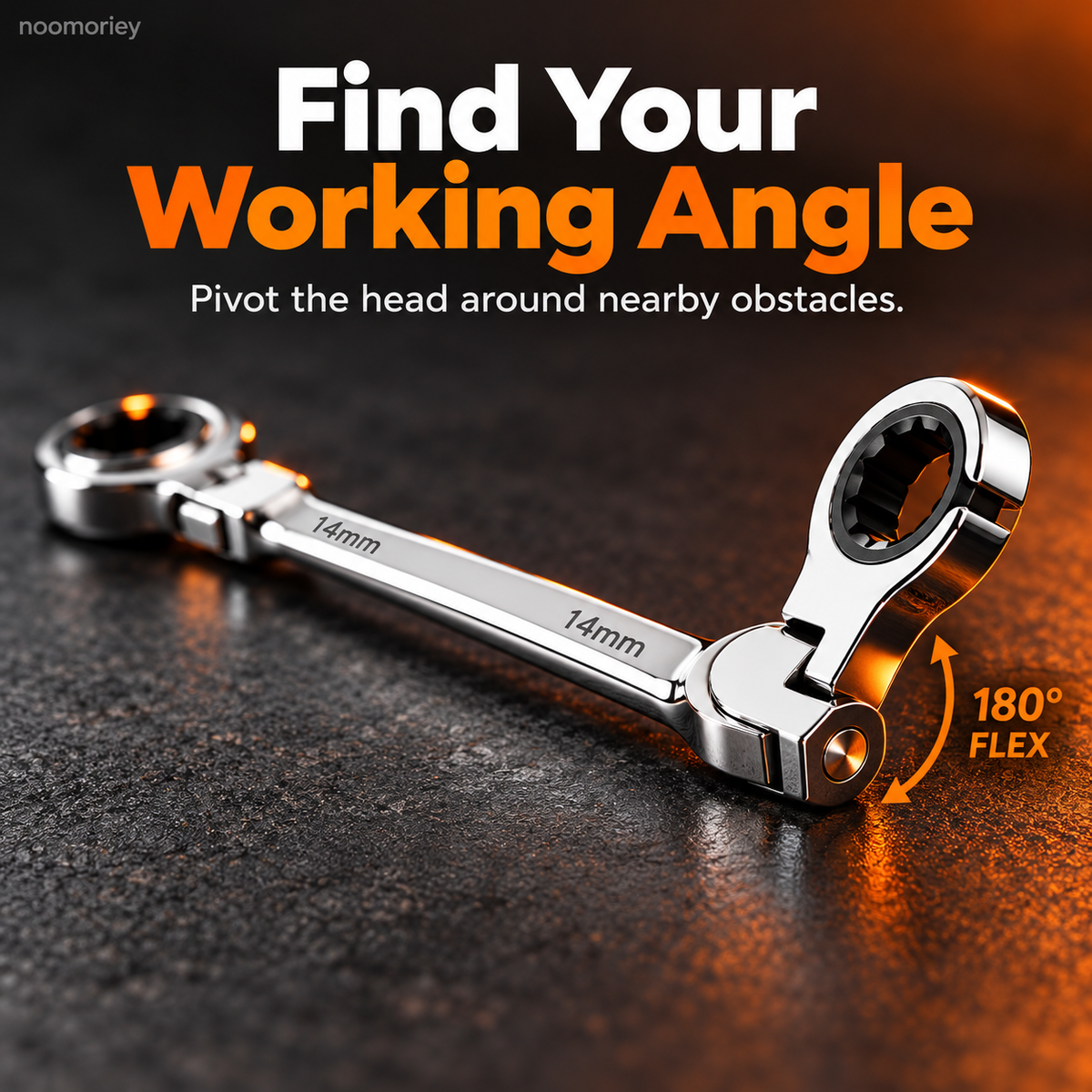 🔧 Flex-Head Ratcheting Flare Nut Wrench Kit