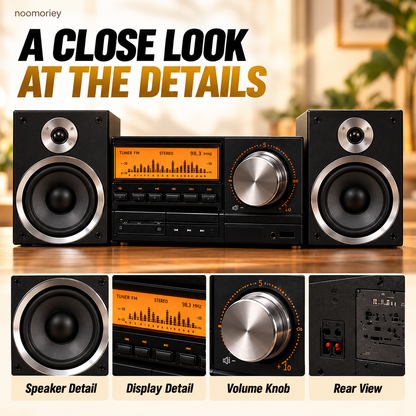 🎵📻 Mini Retro Stereo System – Classic Hi-Fi Style Desktop Collectible
