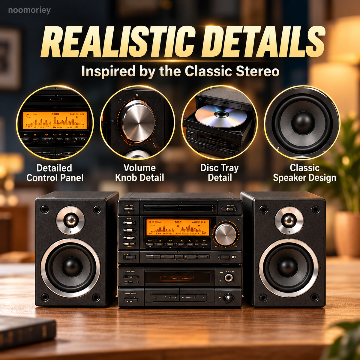 🎵📻 Mini Retro Stereo System – Classic Hi-Fi Style Desktop Collectible