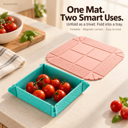 ✨ 3-in-1 Magnetic Foldable Silicone Tray – Organizer, Trivet & Everyday Catchall
