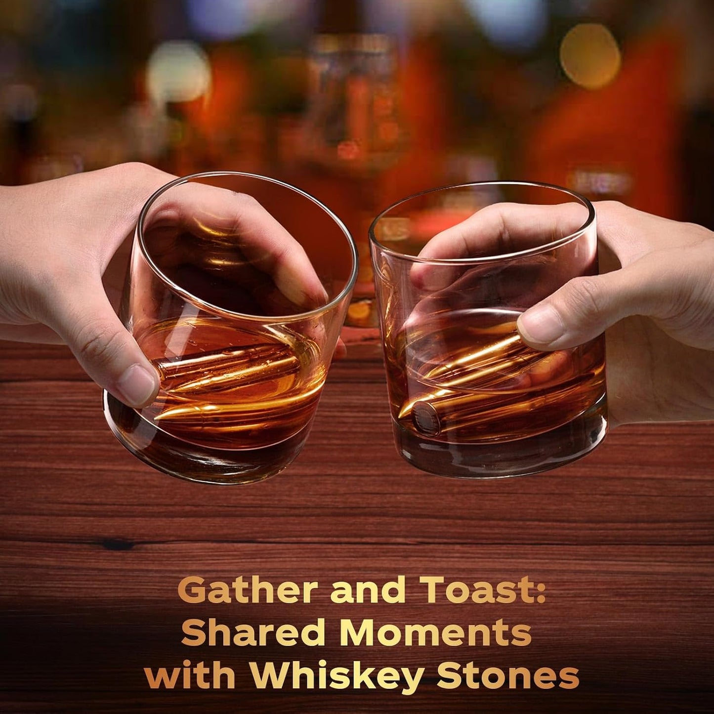 Gifts for Men Dad Husband, Whiskey Stones Reusable Stainless Ice Cubes