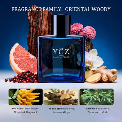 🎉Ycz Midnight Marine Eau de Parfum for Men, 1.7 Fl Oz