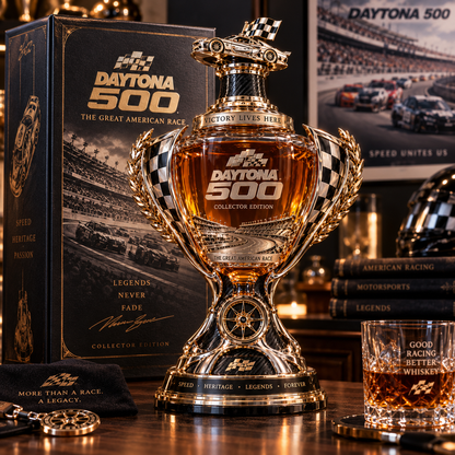 🏁 Daytona 500 Racing Legacy Trophy Whiskey Decanter – Collector’s Edition