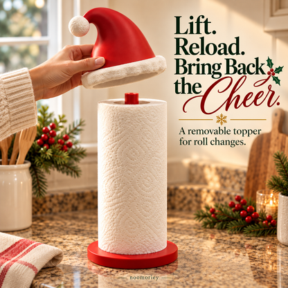 50% OFF🎅🎄 Santa Hat Paper Towel Holder – Festive Christmas Kitchen Decor 🎁