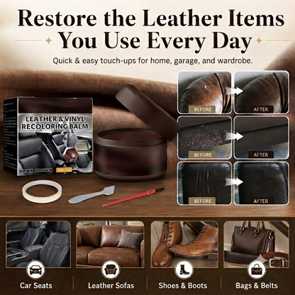 🛋️ Magic Leather Repair Paste – Restore Color & Fix Scratches on Couches, Car Seats & Bags