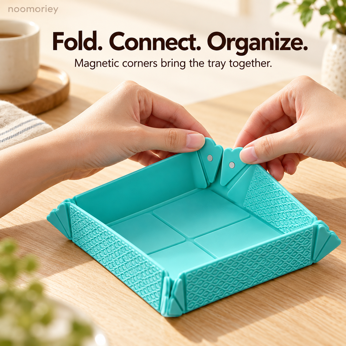 ✨ 3-in-1 Magnetic Foldable Silicone Tray – Organizer, Trivet & Everyday Catchall