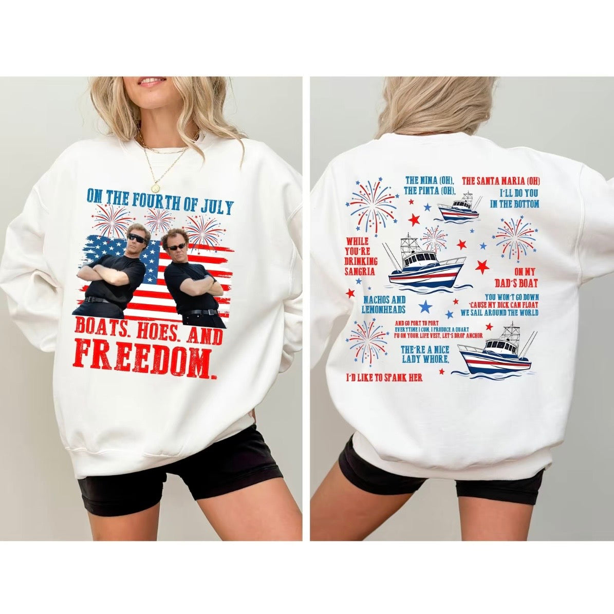 Boats Hoes And Freedom 4th Of July Parody Step Brothers T-Shirt/Sweatshirt/Hoodie