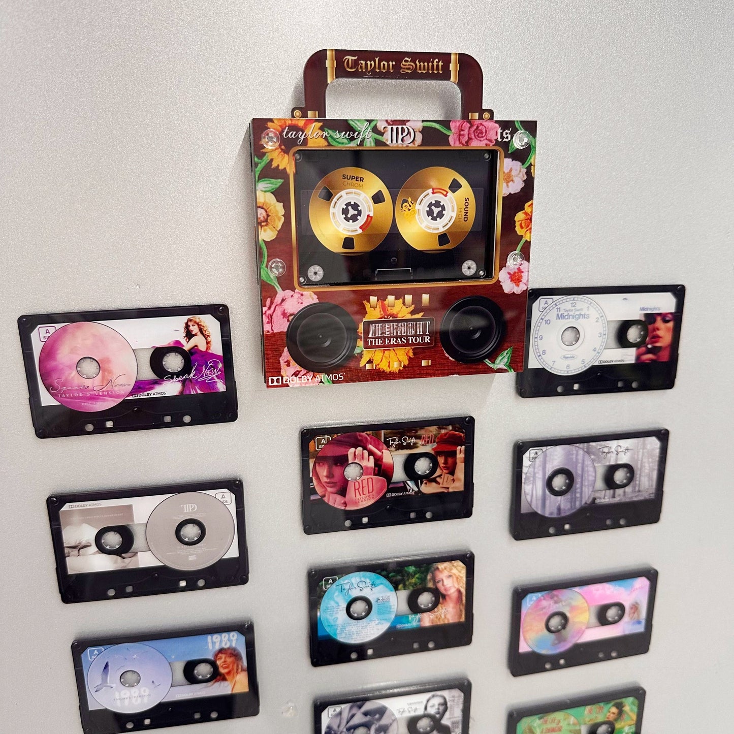 🔥Retro Speaker NFC Cassette Fridge Magnet🃏📻-Play classic music via magnetic scene cards 🎶✨