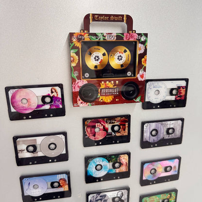 🔥Retro Speaker NFC Cassette Fridge Magnet🃏📻-Play classic music via magnetic scene cards 🎶✨