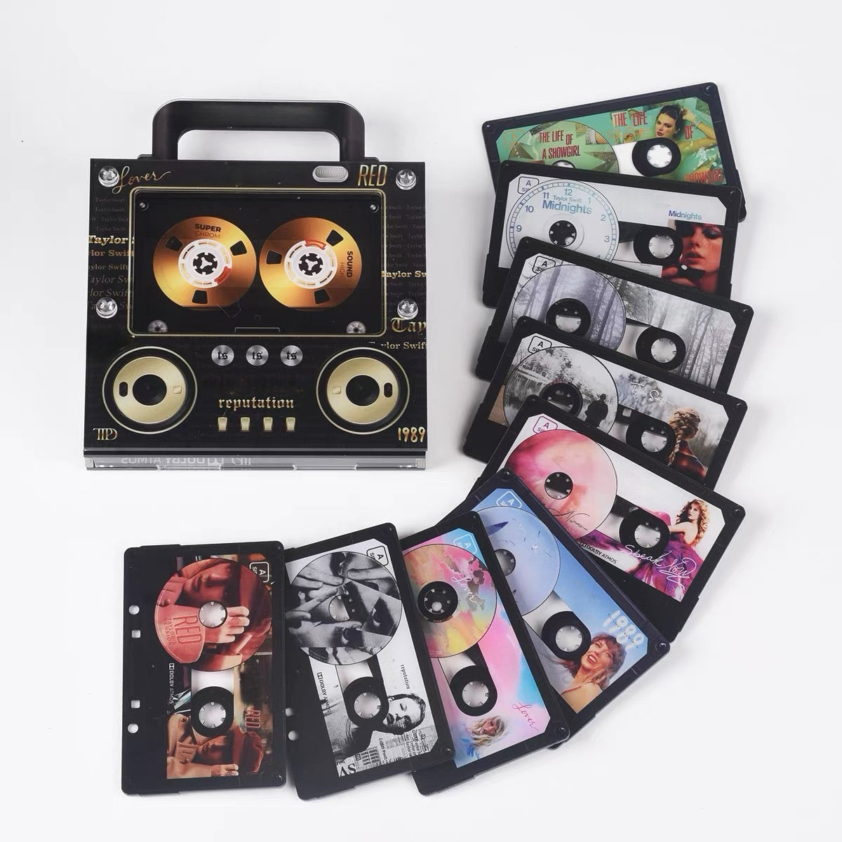 🔥Retro Speaker NFC Cassette Fridge Magnet🃏📻-Play classic music via magnetic scene cards 🎶✨