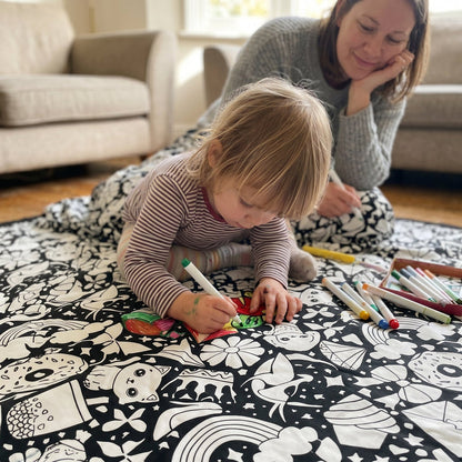 🎨DIY Coloring Blanket with Fabric Markers🖍️ - 🎀Washable and Reusable Children's DIY Coloring Blanket | Creative Handmade Gift🎁
