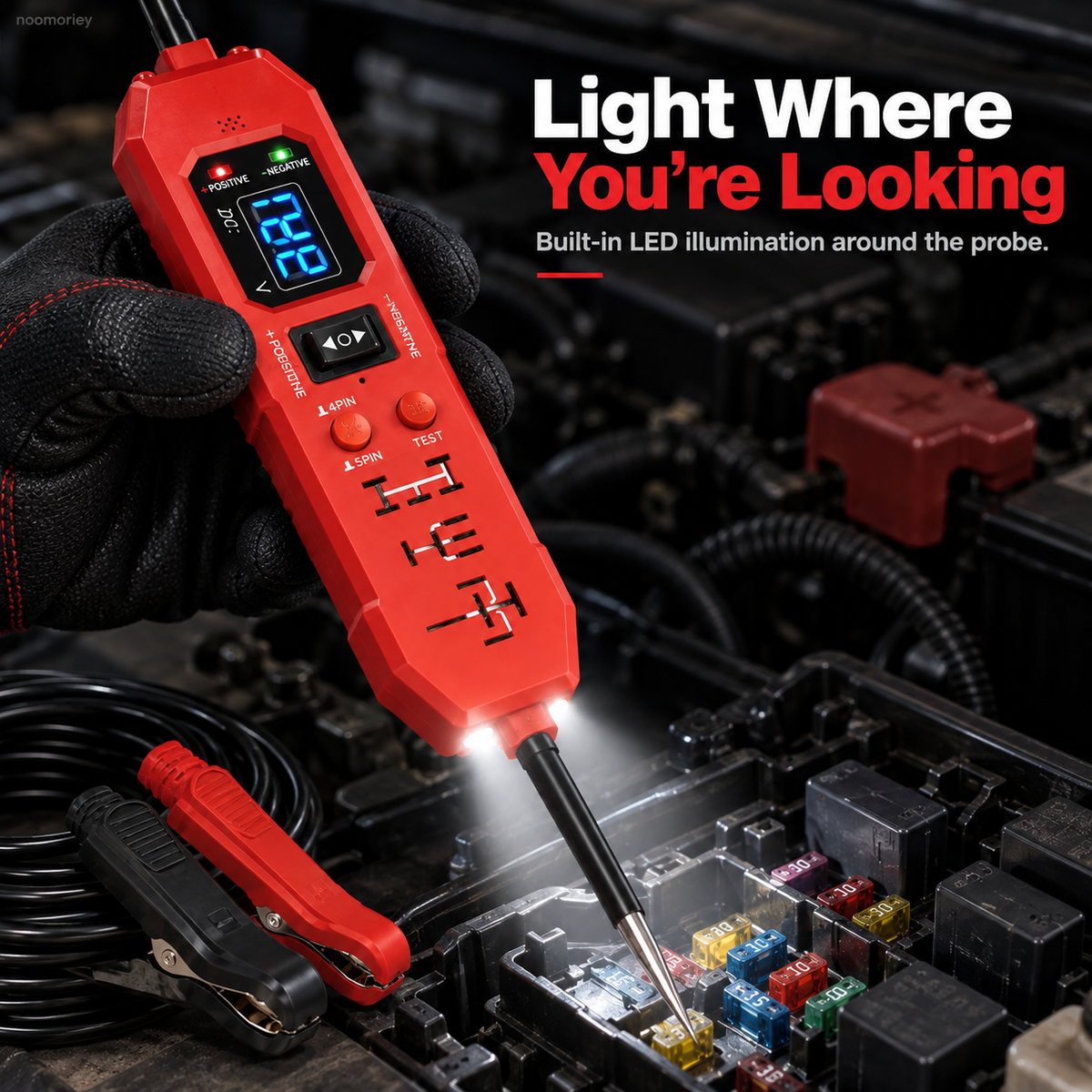 🔧 Automotive Relay & Circuit Tester with Probe Light