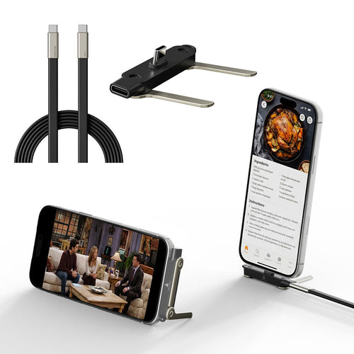 Limited Time: 30% OFF⚡ 240W PD Type-C Charging Cable With Foldable Phone Stand Adapter📱