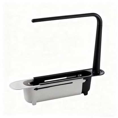 ✨ Adjustable Telescopic Sink Organizer – Drain, Dry & Declutter Any Sink Size