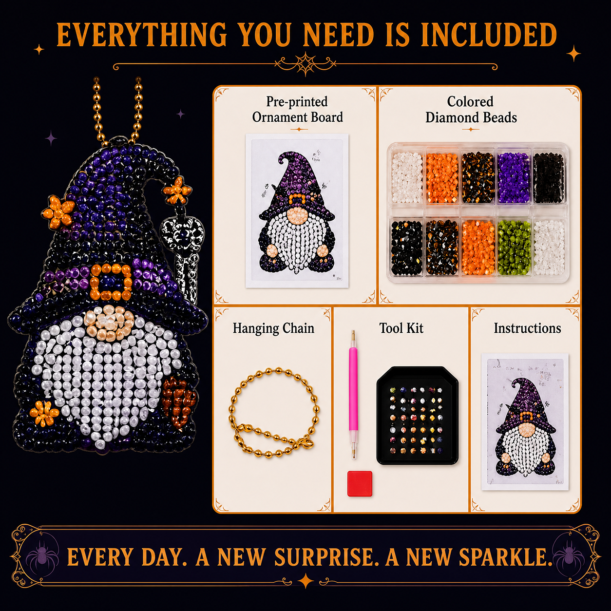 🎃✨ 31 Days of Gnome Surprises Halloween Diamond Painting Advent Calendar!!!