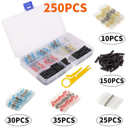⚡Solder-Seal Heat-Shrink Butt Terminals – Waterproof, Self-Solder, Bulk Pack