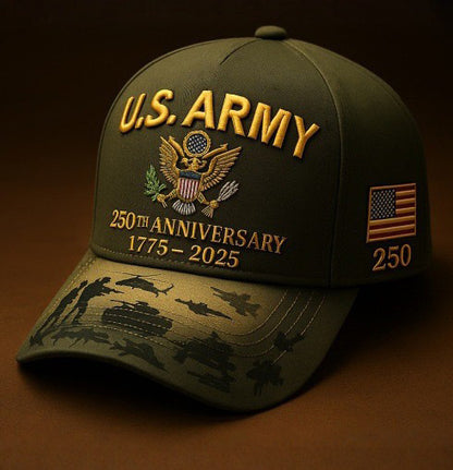 🔥 Father’s Hot Day Sale - ❤️ U.S. Army 250th Anniversary Commemorative Embroidered Cap 🇺🇸