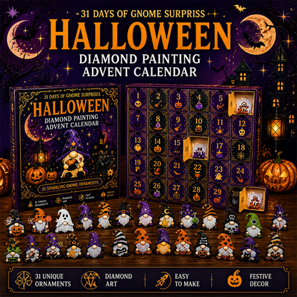 🎃✨ 31 Days of Gnome Surprises Halloween Diamond Painting Advent Calendar!!!