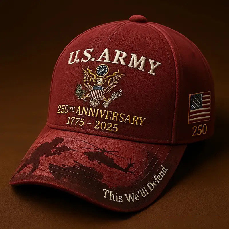 🔥 Father’s Hot Day Sale - ❤️ U.S. Army 250th Anniversary Commemorative Embroidered Cap 🇺🇸