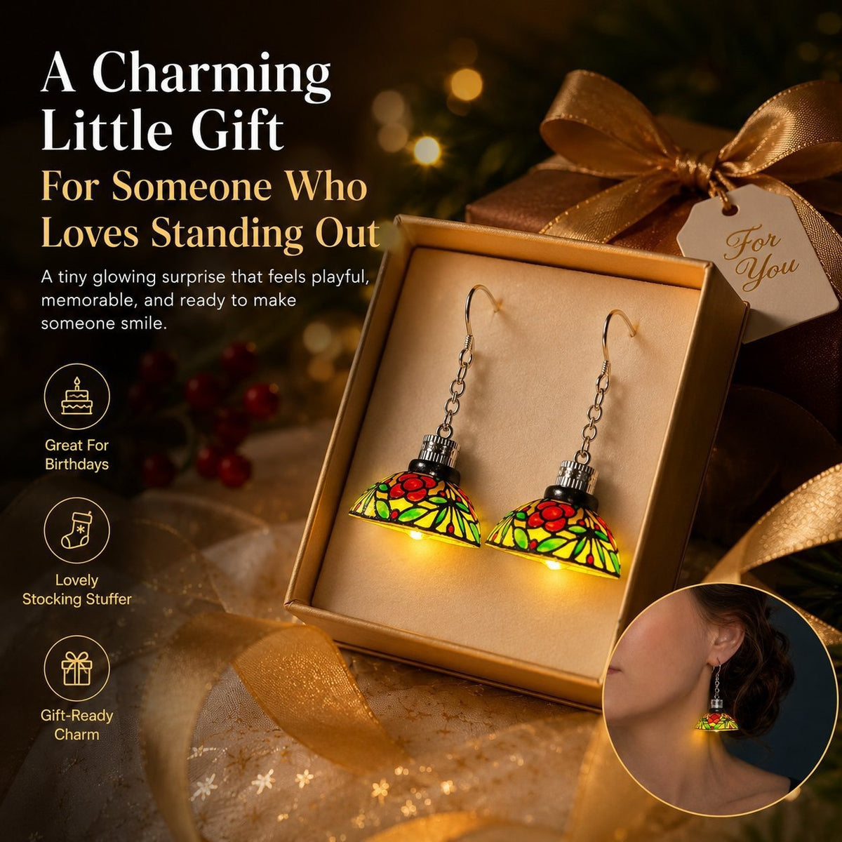✨ Vintage Light-Up Chandelier Earrings – Dazzling Statement Jewelry for Festivals & Parties