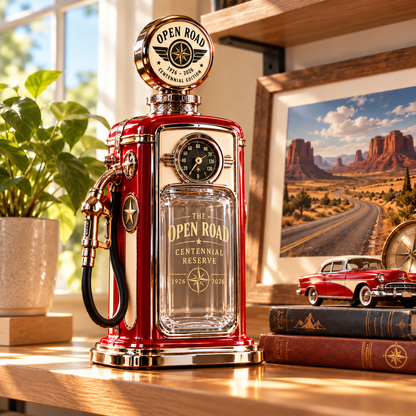 ⛽ The Open Road 1926–2026 Centennial Gas Pump Whiskey Decanter