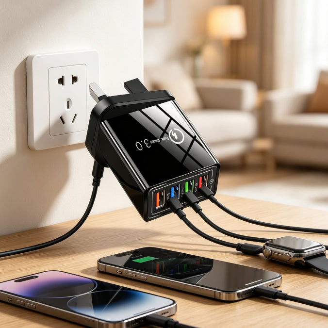 ⚡ 4-in-1 Smart Charging | One Charger. Four Devices. Zero Waiting.