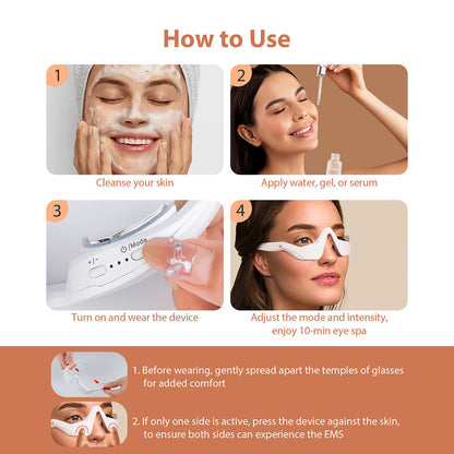 🖐️Eye Massager With Red Light For Under Eye Swelling And Fine Lines