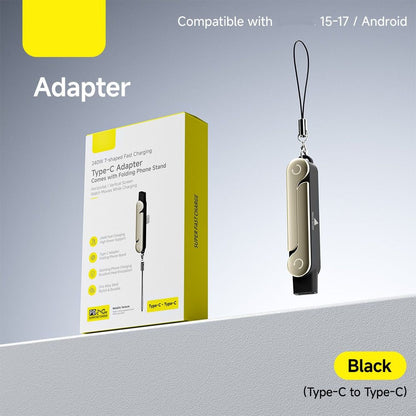 Limited Time: 30% OFF⚡ 240W PD Type-C Charging Cable With Foldable Phone Stand Adapter📱