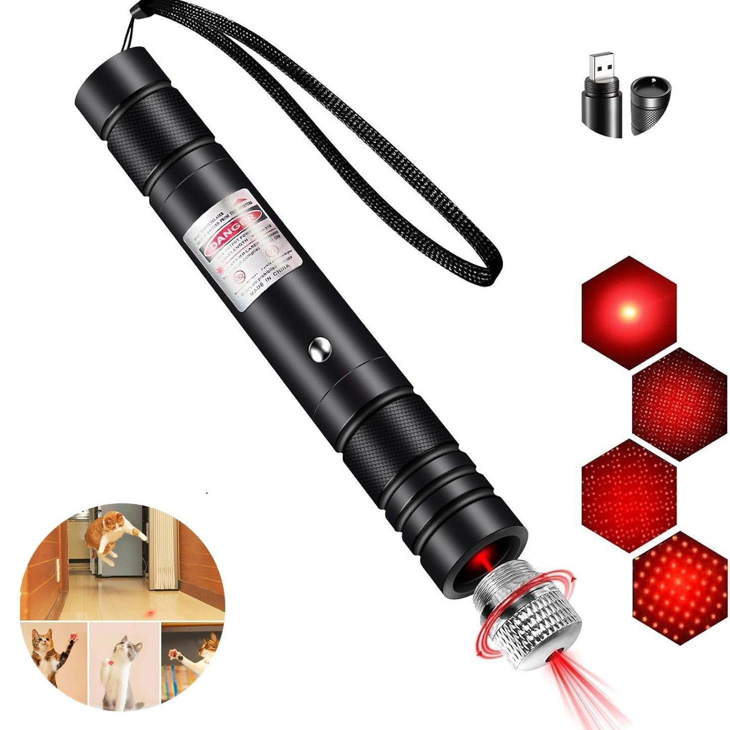Rechargeable Green Laser Pointer/ Line Light Flashlight Long Distance Range for TV/LED/LCD Screens  Flashlights Presentation, Laser Pointer Cat Toy，Office / Outdoors / Astronomic / Construction SummerVibes petlovers