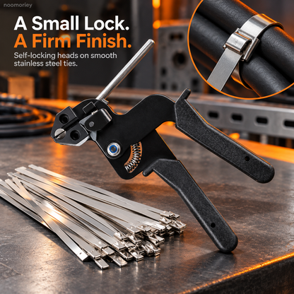 🔧 Stainless Steel Cable Tie Tool Kit with 100 Ties
