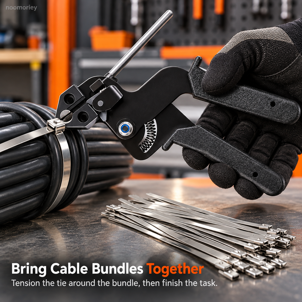 🔧 Stainless Steel Cable Tie Tool Kit with 100 Ties