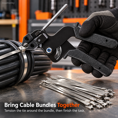 🔧 Stainless Steel Cable Tie Tool Kit with 100 Ties