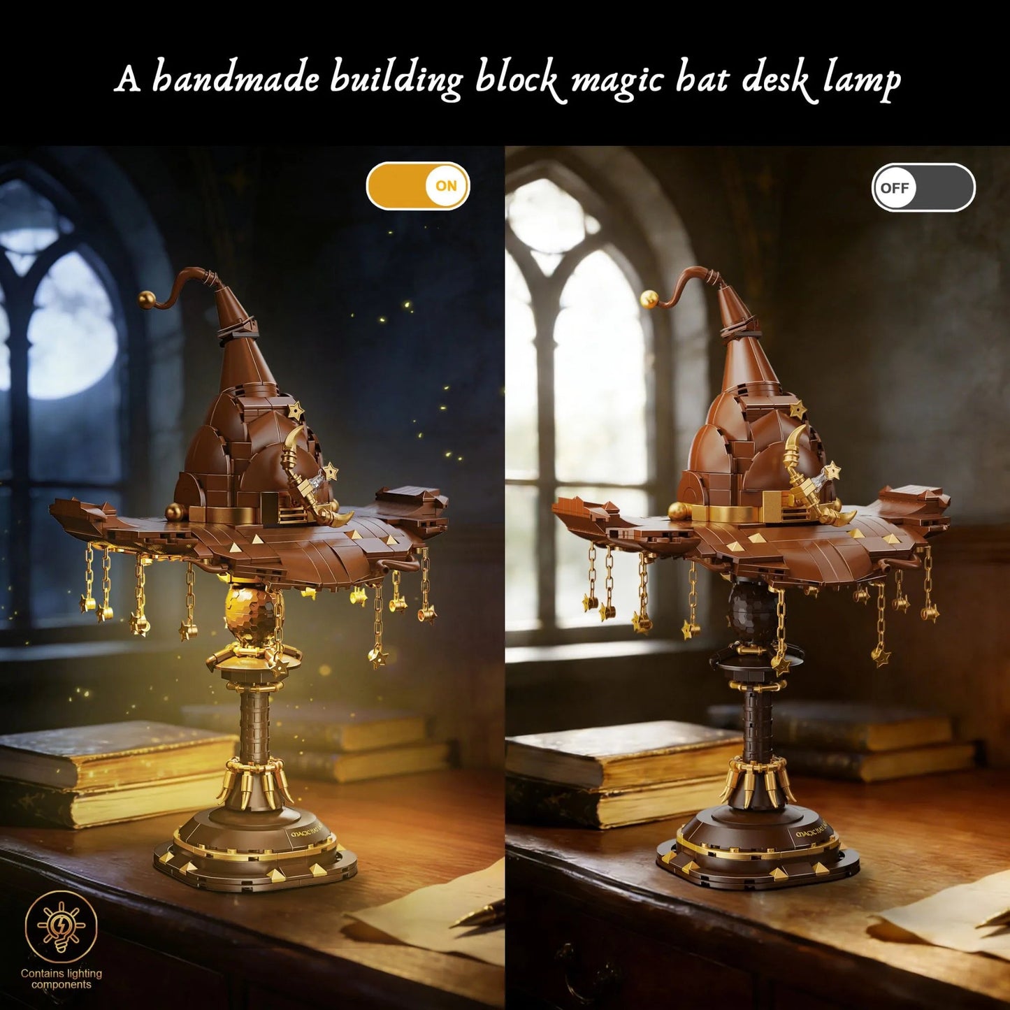 Magic Hat Building Blocks Desk Lamp