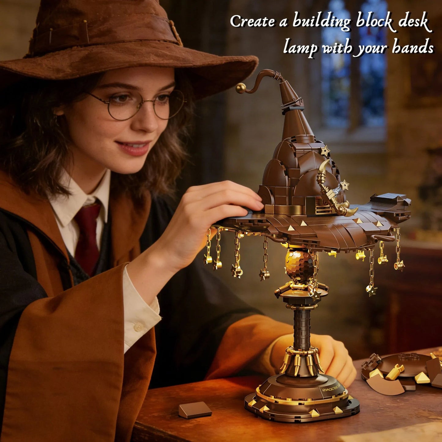 Magic Hat Building Blocks Desk Lamp