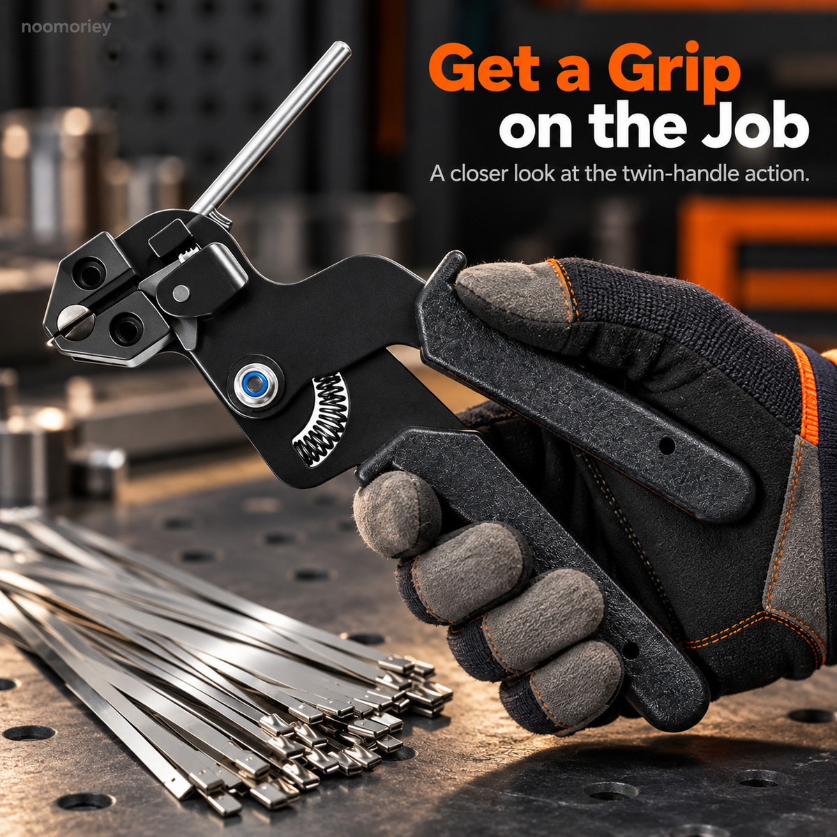 🔧 Stainless Steel Cable Tie Tool Kit with 100 Ties