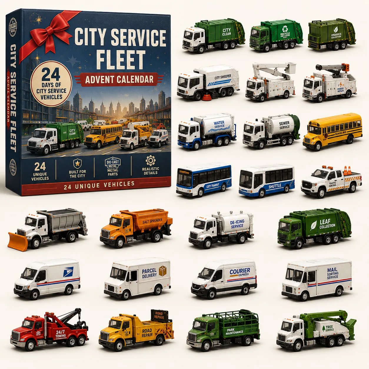 Build the Fleet Collection 24-Day Vehicle Advent Calendar Series | ✨A New Adventure Every Morning