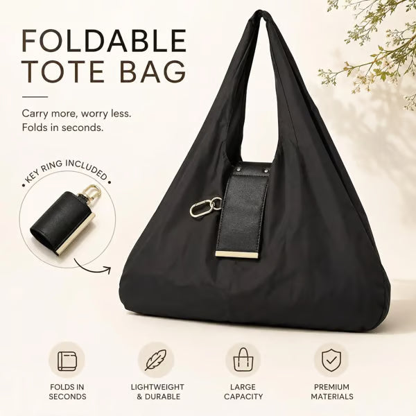 👜 Foldable Keychain Tote Bag ✨ | 🛍️ Portable Reusable Shopping Bag 💕 Compact, Lightweight & Easy to Carry 🔑