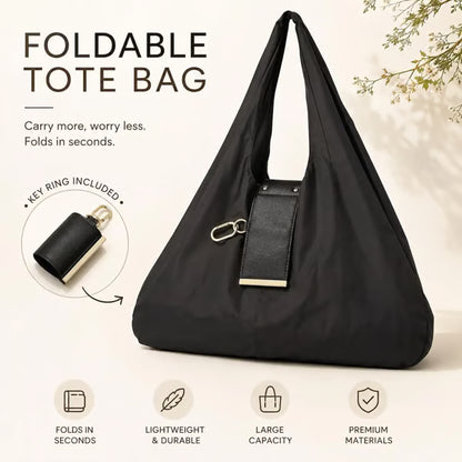👜 Foldable Keychain Tote Bag ✨ | 🛍️ Portable Reusable Shopping Bag 💕 Compact, Lightweight & Easy to Carry 🔑
