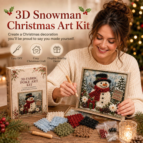3D Snowman Christmas Art Kit