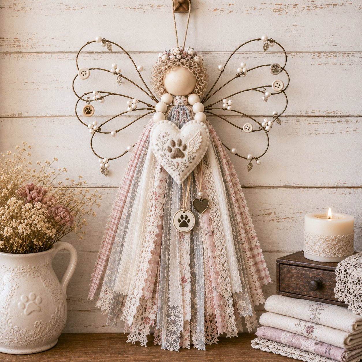 🪽 Angel Fabric Hanging DIY Kit – Create a Beautiful Handmade Angel Decoration