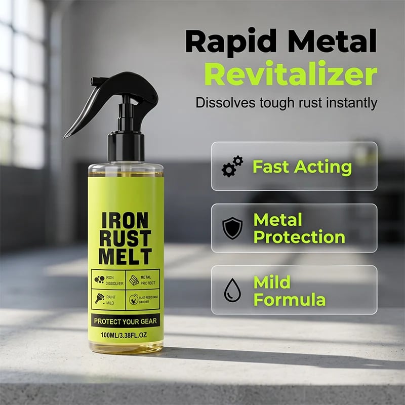 🛠Factory direct sale, genuine 50% off!✨One-click remove old rust!Iron Rust Melt Spray